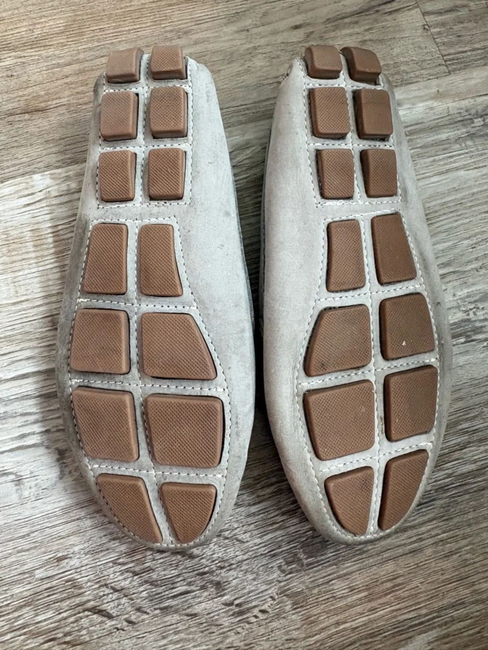 Mercanti Fiorentini Light Gray Suede Bit-Detail Loafers